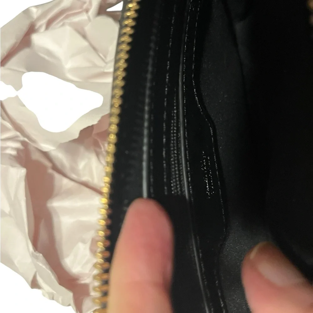 Valentino Orlandi Black Patent Studded Crossbody Camera Bag NWT - Picture 6 of 6